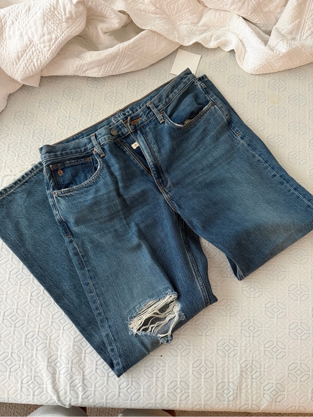 Etica Classic Blue Distressed Jeans Sz 31 NWT